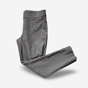 Talbots Black and White Checkered Ankle Pants